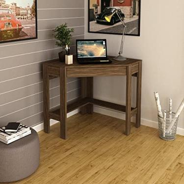 Imagem de Mesa de Canto para Escritório 1 Gaveta Me4172 Espresso Móveis Nogal