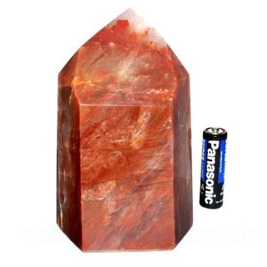 Imagem de Ponta Aragonita Vermelha Sextavado Natural 10 a 12 cm Tipo A
