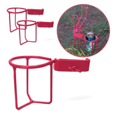 Imagem de Kit 3 Porta Lata Suporte Vara de Pesca Secretária Pesqueiro Barranco Cor Refletiva Ideal Pesca Noturna