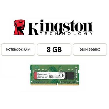 Imagem de Memória Ram Ddr4 8Gb So-Dimm Kingston 2666 Mhz P/Notebook Kvr26s19s8/8