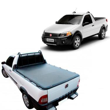 Imagem de Capota Lona Marítima Strada Cabine Simples 1998 até 2013 Com Gancho e Sem Estepe Flash Cover