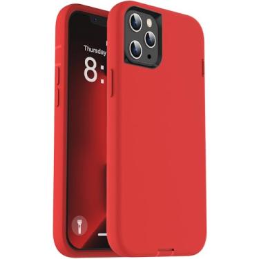 Imagem de ORIbox Capa vermelha para iPhone 13 Pro Max, [proteção contra quedas de grau militar de 3 metros], capa antiqueda de silicone líquido resistente à prova de choque para iPhone 13 Pro Max, 6,7