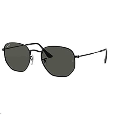 Imagem de Óculos de Sol Ray-Ban Polarizado Hexagonal 0RB3548NL 002/58 Tam 54 / Preto - Lentes Verde