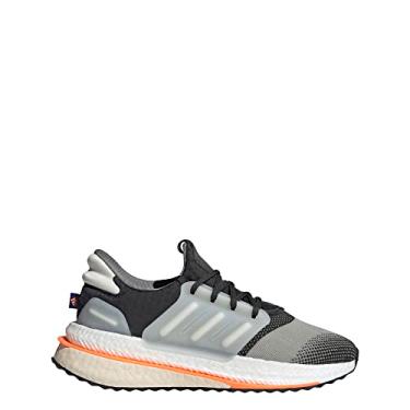 Imagem de adidas Tênis masculino X Plrboost com cadarço casual - cinza, Carbono/Off White/Screaming Orange, 42
