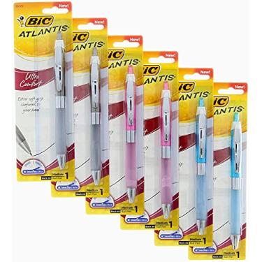 Imagem de BIC Caneta esferográfica Atlantis Ultra Comfort, Barris sortidos, 6 unidades (pacote com 1)