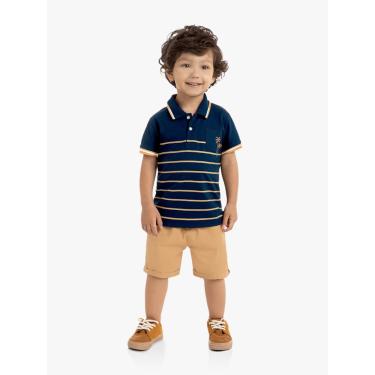 Imagem de Infantil - Conjunto Menino Camisa Polo + Bermuda Milon Azul Marinho  menino
