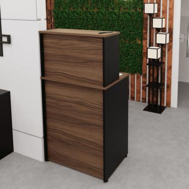 Imagem de Balcão Caixa Atendimento Comercial Recepção Consultório 60cm Nogal