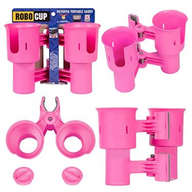 Imagem de ROBOCUP, (rosa choque), melhor suporte de copo para bebidas, vara de pesca, barco, cadeira de praia, carrinho de golfe, cadeira de rodas, andador, baquetas de bateria, suporte de microfone