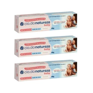 Imagem de Creme Para Assaduras Cia Da Natureza Baby 45G - Kit Com 3Un