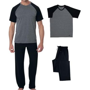 Imagem de MASH Pijama Conjunto Masculino Camiseta Raglan e Calça Cordão Ajustável Algodão Confortável Homem Adulto