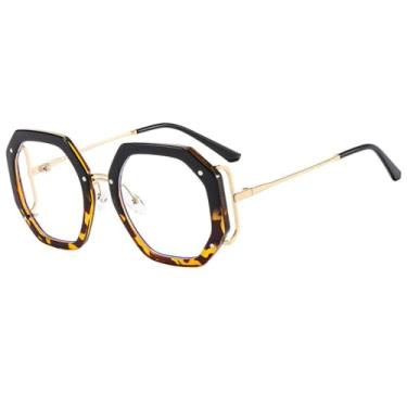 Imagem de Armação de óculos preto leve de liga feminina, óculos quadrados vintage para tons femininos, 4, tamanho único