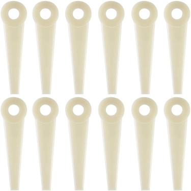 Imagem de FUMHEUF 12 peças de lâminas de nylon policorte compatíveis com stihl 20-3 6-3 7-3 Weed Eater 4111-007-1001, tamanho do orifício de substituição 1,2 cm Comprimento: 11,2 cm