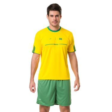 Imagem de Camiseta Elite Brasil Plus Size - Amarelo e Verde-Feminino