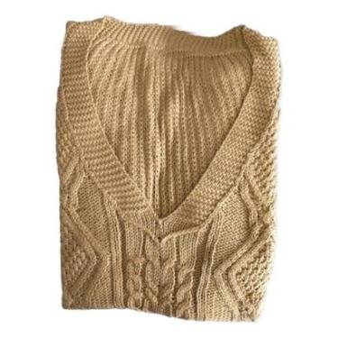 Imagem de Colete Plus Size Tricot Premium Grande Quentinho Inverno Top-Feminino