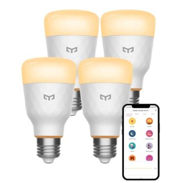 Imagem de YEELIGHT Lâmpadas inteligentes 1S, lâmpada Alexa branca quente regulável, compatível com Alexa & Homekit e Google Home Assistant, sem necessidade de hub, dispositivo de casa inteligente com controle