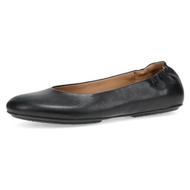 Imagem de Dansko Sapatilhas femininas Mollie Slip-On Ballerina – Plataforma embutida com suporte de arco – Calçado versátil casual a elegante – Sola de borracha leve, Preto, 8.5
