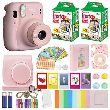 Imagem de Fujifilm Instax Mini 11インスタントカメラ+MiniMateアクセサリーバンドル+ Fuji Instax Film バリューパック (40シート) アクセサリーバンドル カラーフィルター アルバム フレーム(ブラッシュピンク 標準パッケージ)
