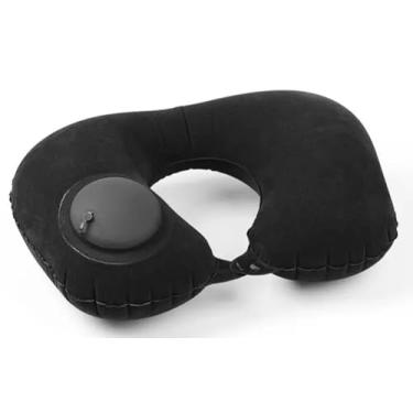 Imagem de Travesseiro de Pescoço Inflável, Travesseiro de Viagem Inflável, Formato "U" Anatomico Cervical com Inflador