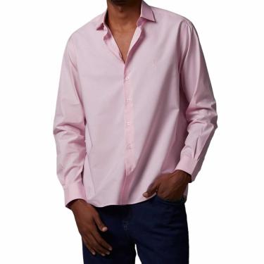 Imagem de Camisa Masculina Dudalina ML Comfort Rosa Claro - 530103-Masculino