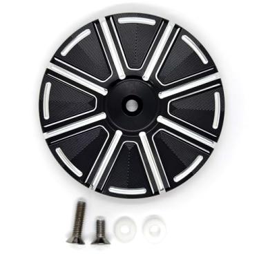 Imagem de Americruise Stage 1 Big Harley Sucker Air Cleaner Cover Tampa externa do filtro de ar para Dyna Softail Iron 883 Touring Electra Glide Road Glide (preto estilo 3)