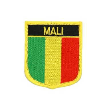 Imagem de Ruoming 1 aplique de bandeira do Mali, bordado a ferro ou costurado, tático, militar, nacional do Mali