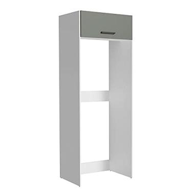 Imagem de Porta Geladeira Madesa Agata 1 Porta Basculante - Branco/cinza