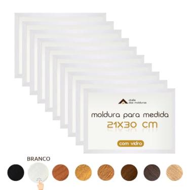 Imagem de Kit 10 Molduras Certificado Diploma Foto C/Vidro A4 21x30 cm
