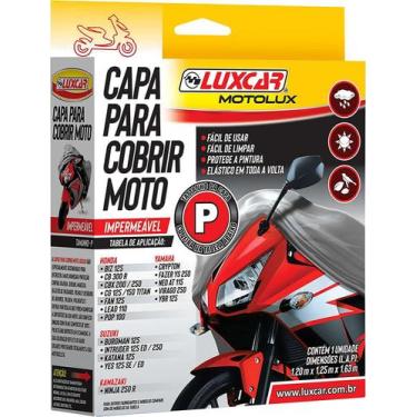 Imagem de Capa Para Cobrir Moto Impermeável Tamanho P Luxcar