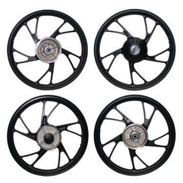 Imagem de Rodas Liga Leve Preta - Titan 150 - Fan 150 - Start 150/160 - Loja Dua