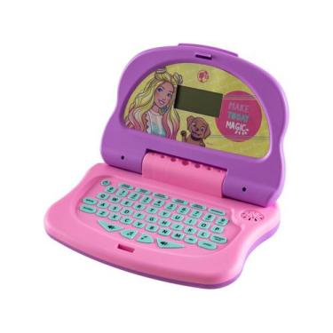 Imagem de Laptop Infantil Barbie Bilingue Musical  - Emite Som Candide, Rosa, Li