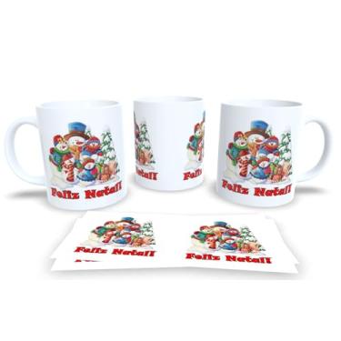 Imagem de Canecas de Porcelana Branca Personalizadas Papai Noel 5 (Mod.90)