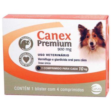 Imagem de Vermífugo Ceva Canex Premium 900mg com 4 Comprimidos - Ceva / Canex