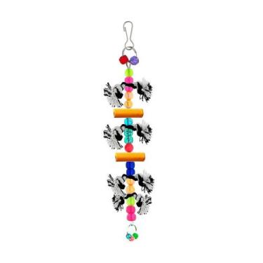 Imagem de Brinquedo Happy Bird Madeira Vertical para Pássaros - Cores Sortidas