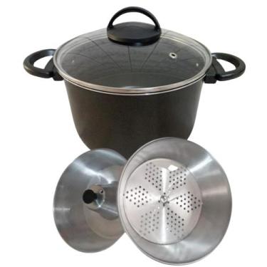 Imagem de Conjunto Panela Multi Uso 3x1 Antiaderente  Cozivapor Legumes  Caldeir