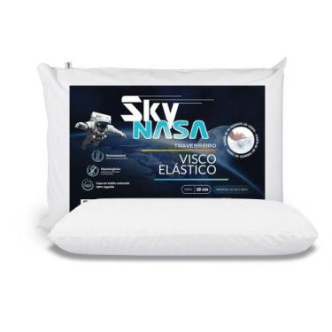 Imagem de Travesseiro Sky Nasa Baixo 10cm Hipoalergenico Espuma Viscoelástica Na