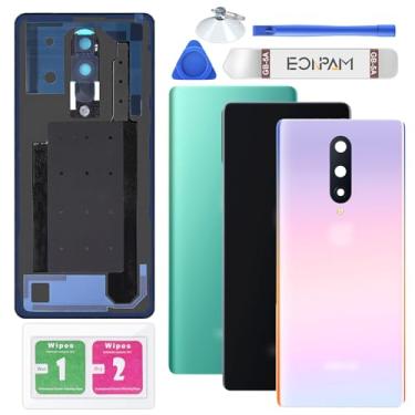 Imagem de Eonpam Substituição de vidro traseiro para OnePlus 8 Capa traseira com lente de câmera + Kit de ferramentas de reparo Vidro traseiro genuíno (brilho)
