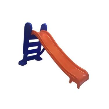 Imagem de Escorregador médio playground infantil Laranja c/ azul - super resiste