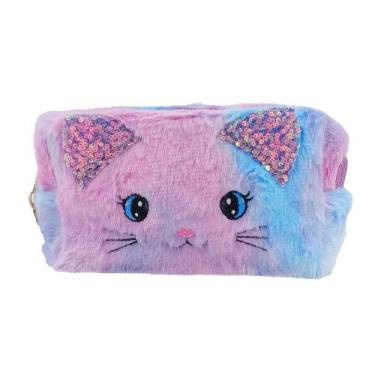 Imagem de Estojo Com Desenho De Gato Com Lantejoula E Pompom - Sami, Mesclado