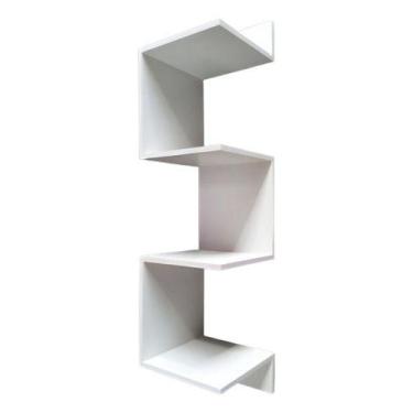 Imagem de Prateleira De Canto Para Livros Nicho Em Mdf Sala Decoração - M&W