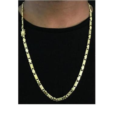 Imagem de Corrente Elo Chapado 5Mm De Moeda Antiga Cordaum Elu Xapado - A.R Vari