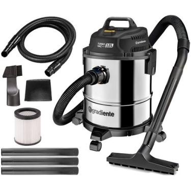 Imagem de Aspirador Pó E Água Inox Turbo Vac 12l 1200w Gradiente 220v, 220V