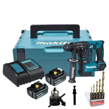 Imagem de Martelete 2 Baterias 18v 5ah Makita Dhr171 Com Acessórios e Maleta
