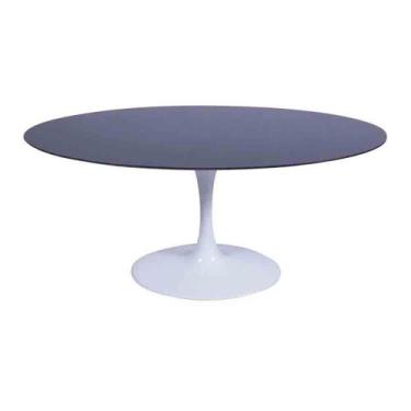 Imagem de Mesa Saarinen Oval São Gabriel 120x80cm - Base Branca - mgsaarinen