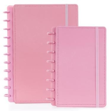 Imagem de Kit 2 Caderno De Discos A4 A5 Inteligente Capa Dura Pautada - Hxt, Ros