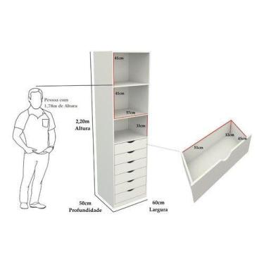 Imagem de Armário Mirela M39 100% Mdf (closet Lojas Organizador) - VETORIAL MÓVE