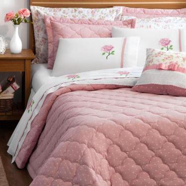 Imagem de Cobre Leito Queen Size 100% Algodão Stella Bordado Super Luxuoso ATHEN