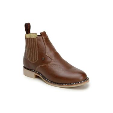 Imagem de Botina zebu vira francesa em couro masculina flother whisky - 64010, 3