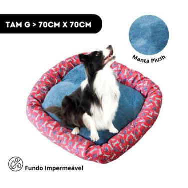 Imagem de Caminha Cachorro Grande GG Lavavel com Ziper Impermeavel 70x70cm - LF 