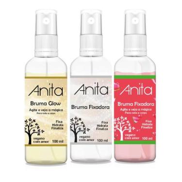 Imagem de Kit 3 Brumas Glow, Fixadora e Melancia 100ml Anita