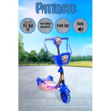 Imagem de Patinete Azul Kids Com Luzes - DM Toys